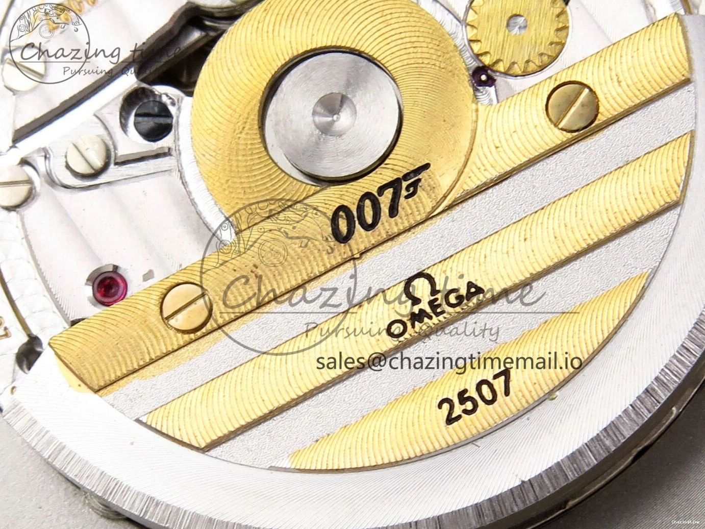 0408 Seamaster 300m Diver YG OMF 1:1 Best Edition Blue Orange Ceramic White Dial on Blue Nato Strap A Colorful 7704